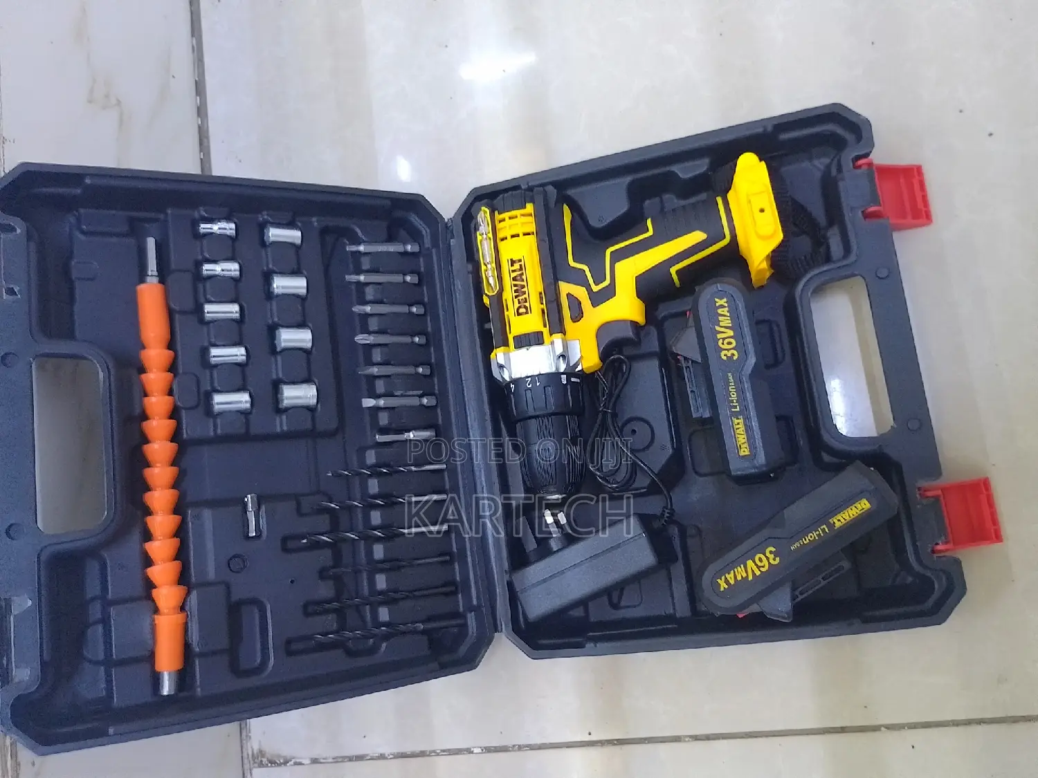 Dewalt 36v Cordless Electric Drill 47pc Tool Set