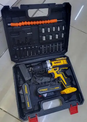 Dewalt 36v Cordless Drill Set, 2 Batteries