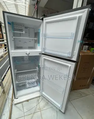 Ramtons 196 Litres Double Door No Frost Fridge, Silver-