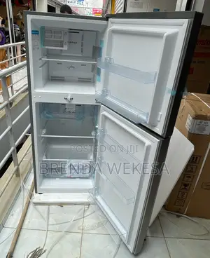 Ramtons 196 Litres Double Door No Frost Fridge, Silver-