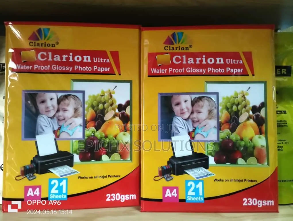 A4 Clarion Photo Papers Available