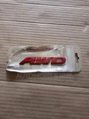 Metallic AWD Sticker Red