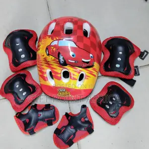 Red 7 in 1 Protective Gears for Kids ( Helmet Guards)