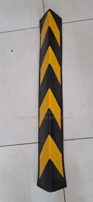 Yellow + Black L Shape Rubber Corner Guard,For Pillar Wall