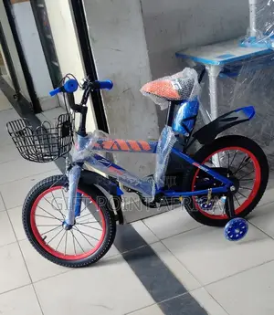 Size 16" Blue Kids Bike With Adjustable Seat