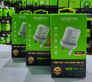 Oraimo Powercube 3 Pro 18w Type C Fast Charger and USB