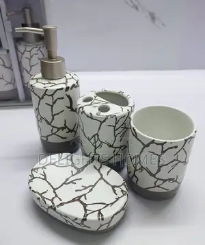 Marble Profile Ceramic 4in1 Bathroom Set