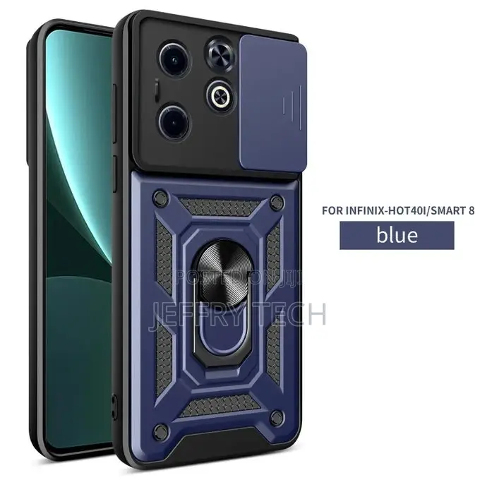 Shockproof Armor Phone Case for Tecno Pop 8 Ring Bracket Pho