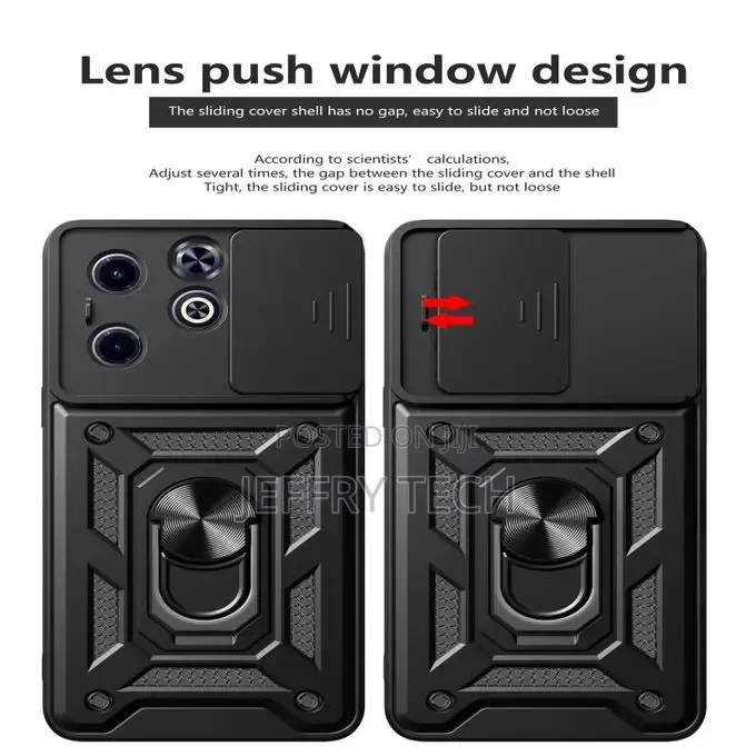 Shockproof Armor Phone Case for Tecno Pop 8 Ring Bracket Pho