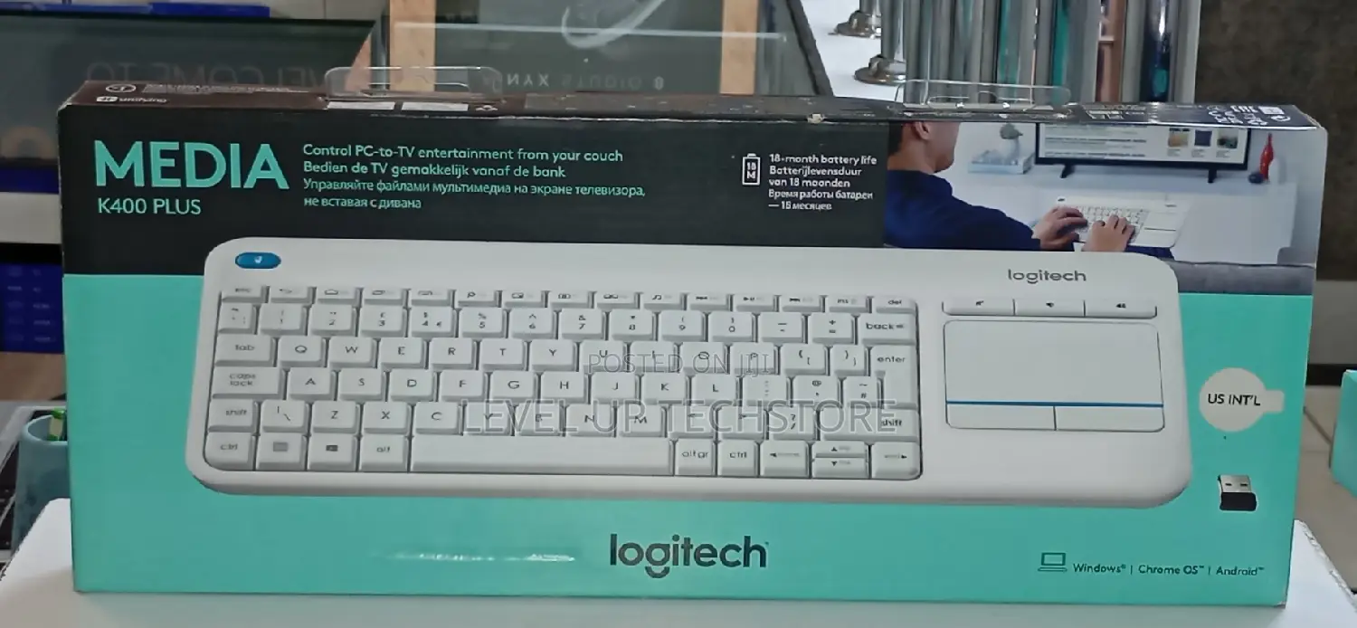 Logitech Wireless Keyboard With Touchpad Plus Black