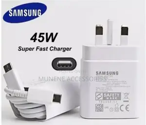 Samsung 45w Superfast Charger for Samsung iPhone White