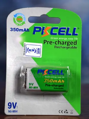 PKCELL - 9V Precharged Rechargeable Nimh 350mah Battery