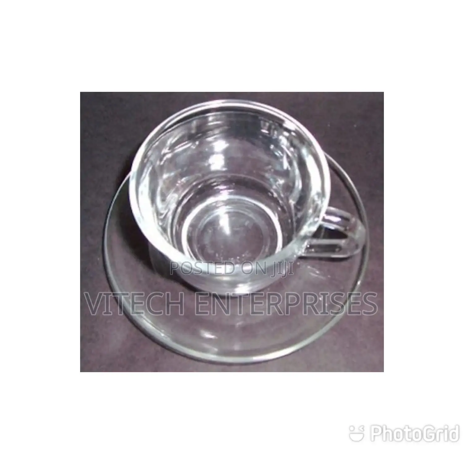 Clear Mug Glass Cups and Saucers