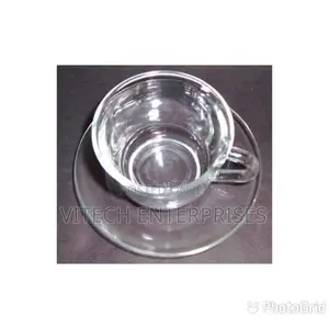 Clear Mug Glass Cups and Saucers