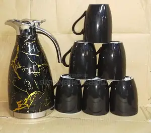 ` Tea Set` 
1 Black Marble Flask
6 Black Cups