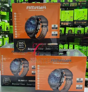 Amaya Glamour 1 Smart Watch With Leather Silicone Straps