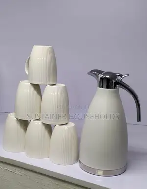 White Flask Set Available 
6 PCS White Mugs 
1 Pc White