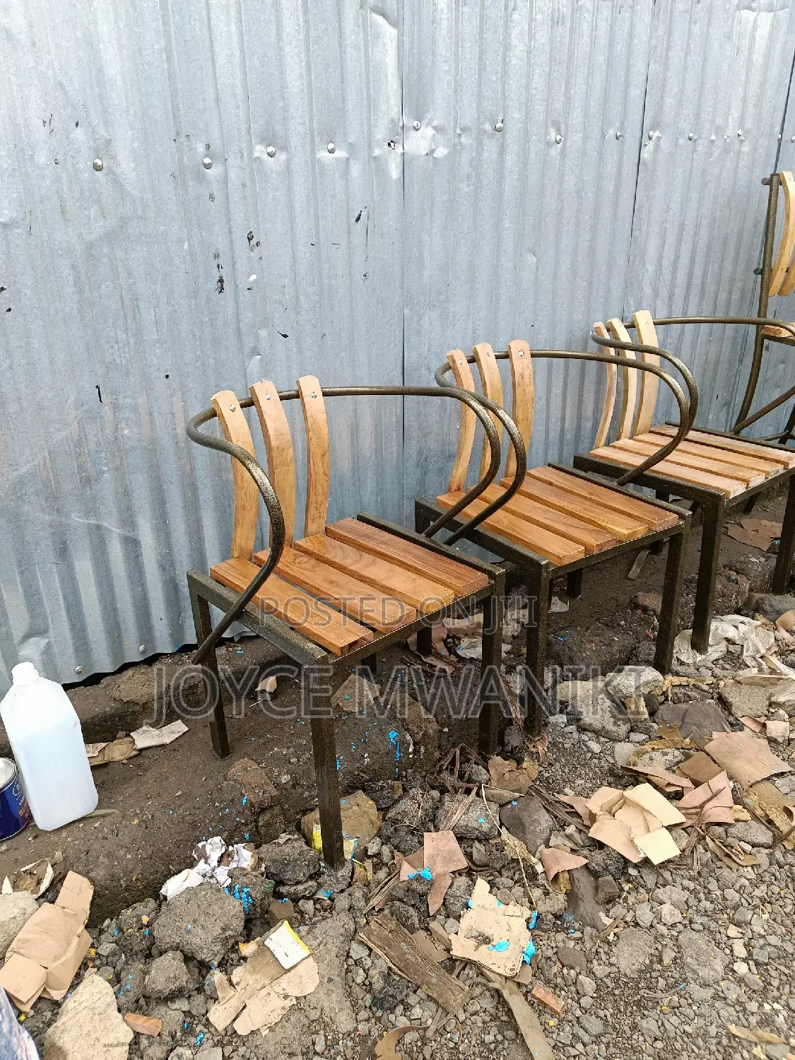 Restaurant Powder Coated Wooden Chairs.