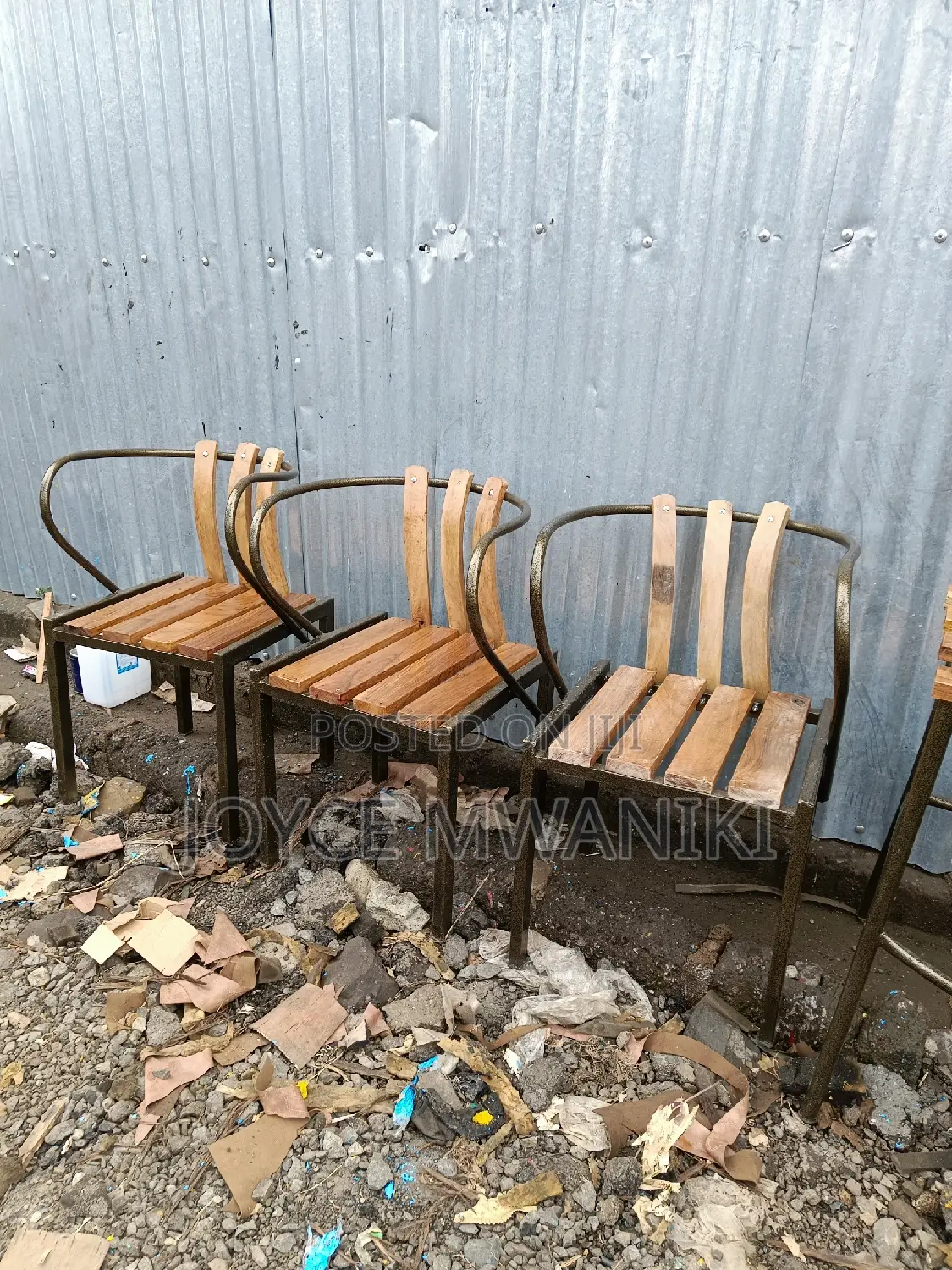 Restaurant Powder Coated Wooden Chairs.