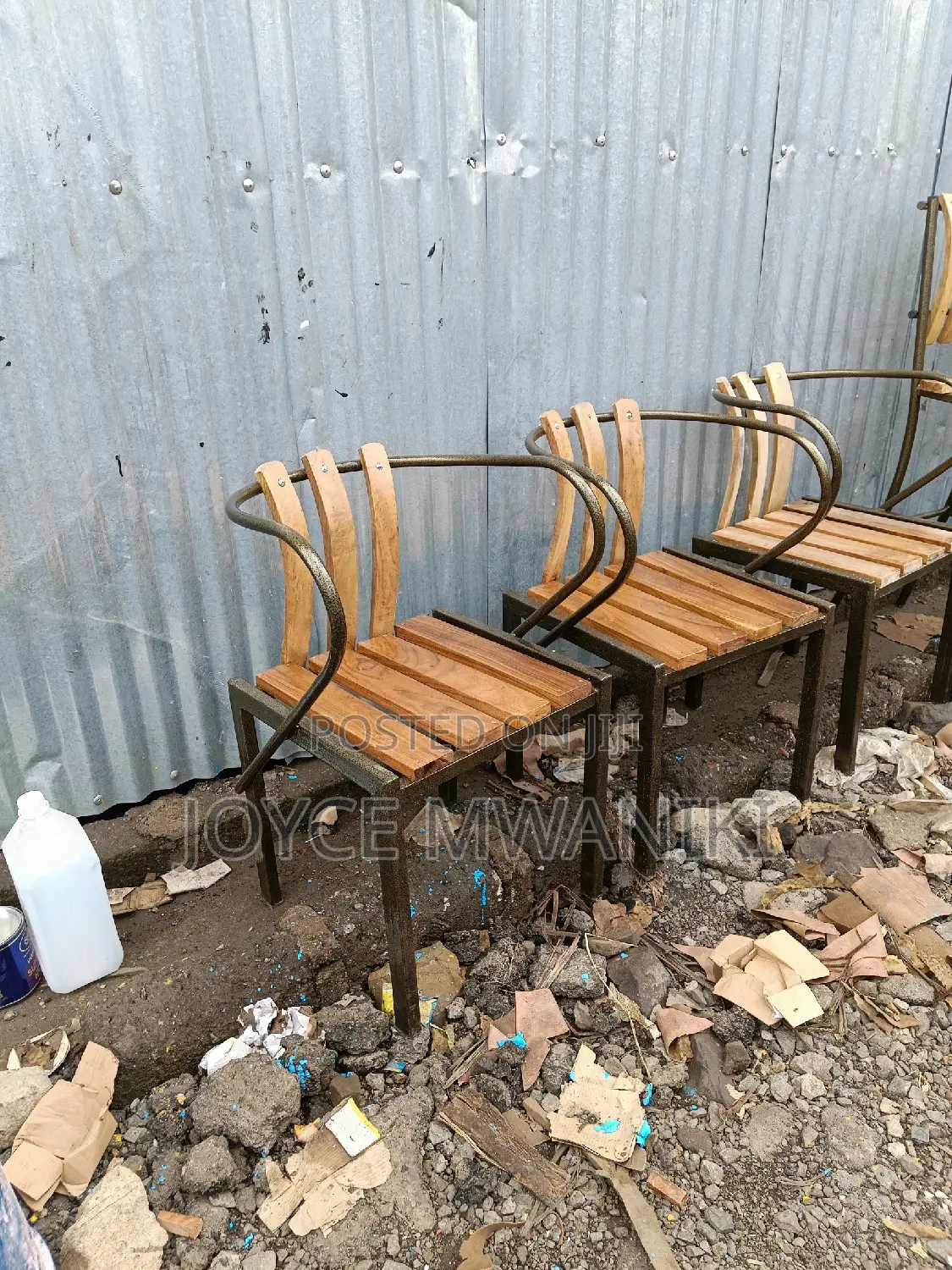 Restaurant Powder Coated Wooden Chairs.