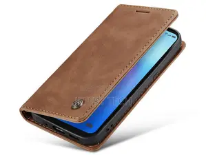 Leather Wallet Case With Stand for OPPO Reno8 5G - Tan
