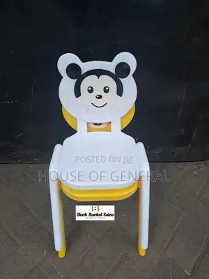 White and Comfortable Kids Plastic Chair