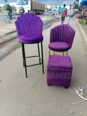 Pedicure Seat and a Puff, Plus Counter Stool.