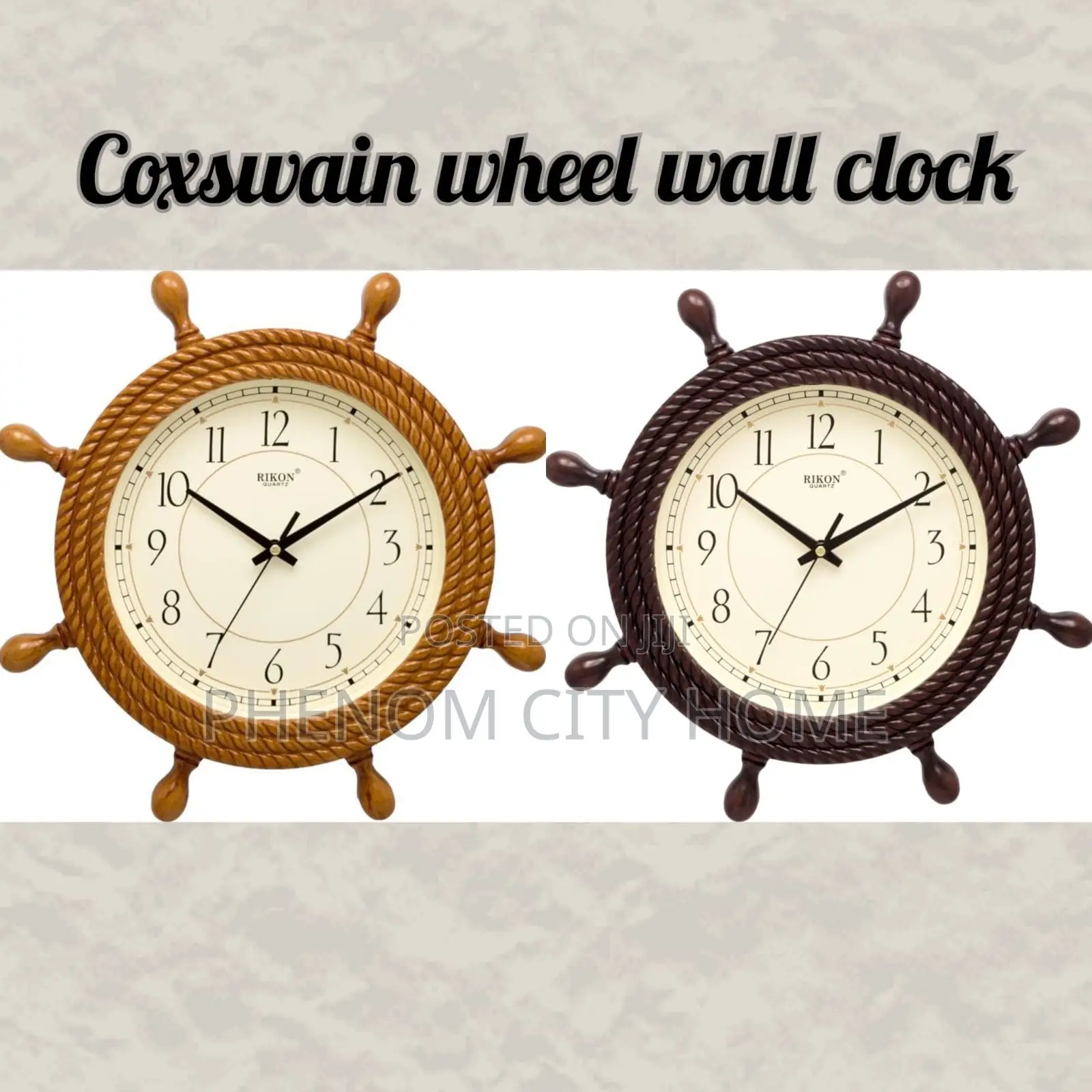 Coxswain Wheel Round Wall Clock
