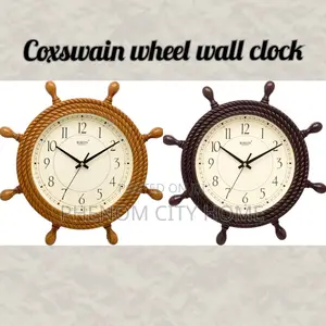 Coxswain Wheel Round Wall Clock