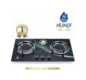 3 Burner Infrared Nunix Cooker Glasstop