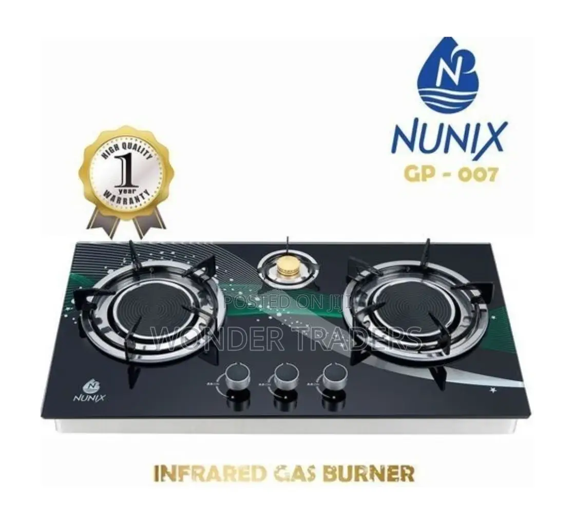 *3 Burner Infrared Nunix Cooker Glasstop*