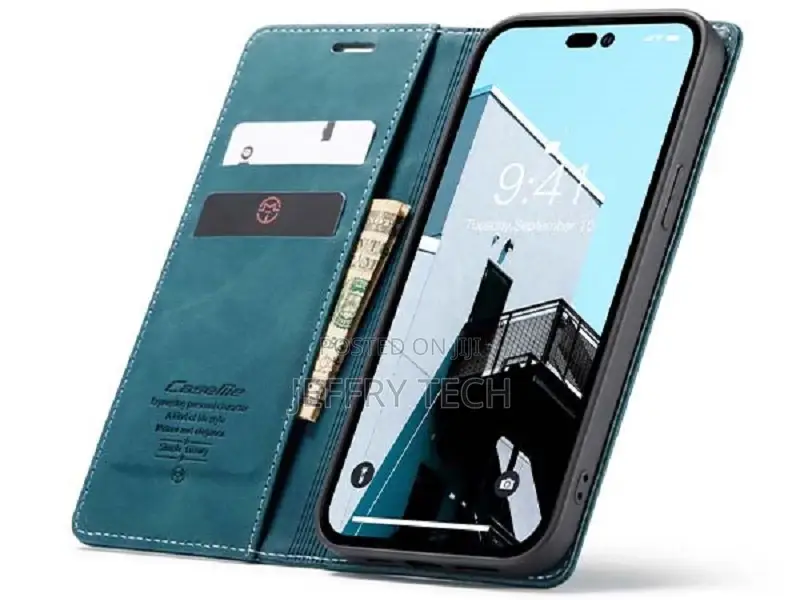 Wallet Case With Stand for iPhone 14 Pro Max - Teal