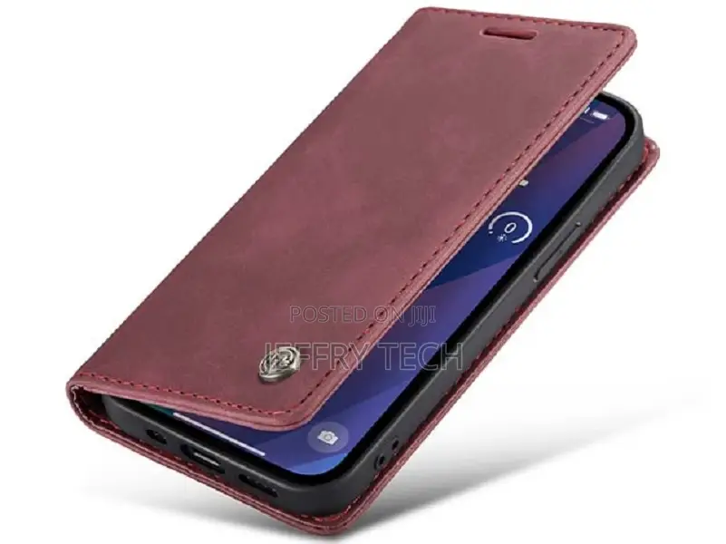 Leather Wallet Case With Stand for iPhone 15 Plus - Chocolat