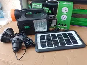 Solar Lamp Gd-102 With Radio and 3 Bulbs 80W