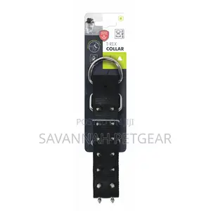 T-Rex Protective Spiked Dog Collar - Black (M,L,Xl)(
