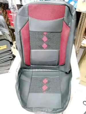 Black Leather Seat Covers With Maroon Touches