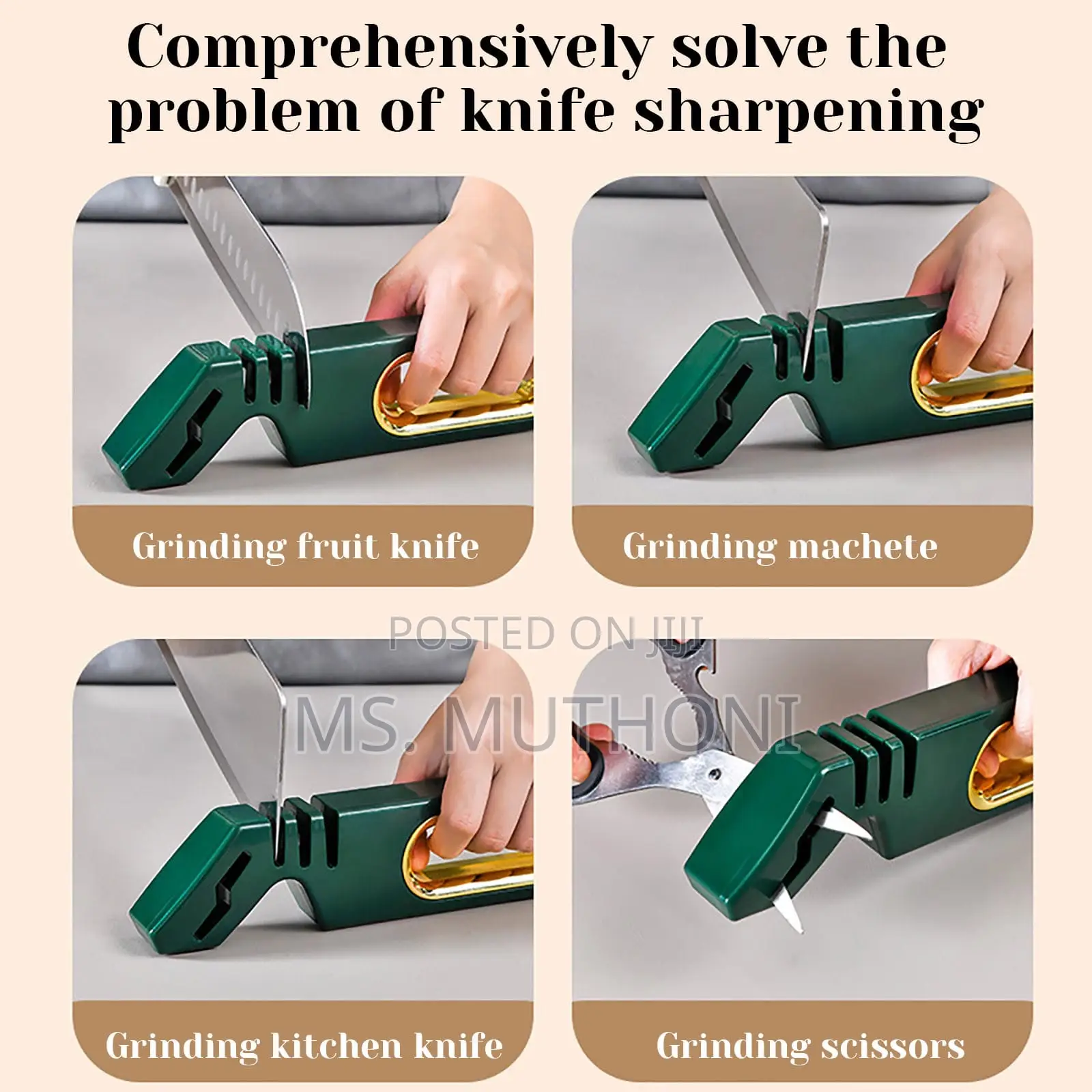 4 Stage Knife / Scissors Sharpener