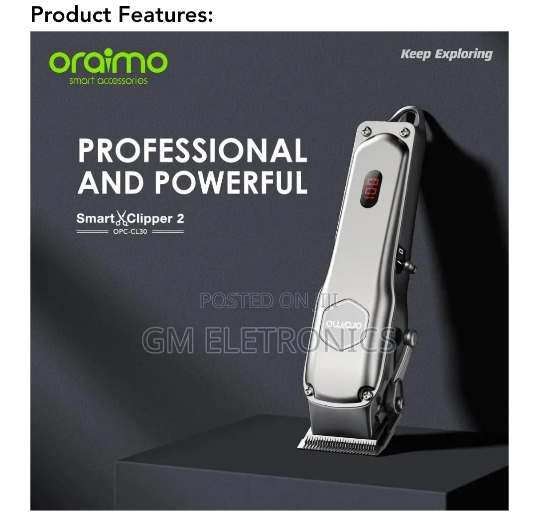 Oraimo Smart Clipper 2 Professional Hair Clipper.