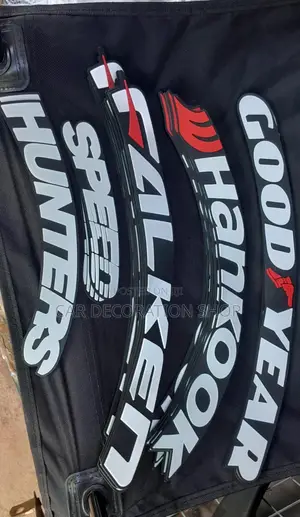 Different Lettering Tire Stickers