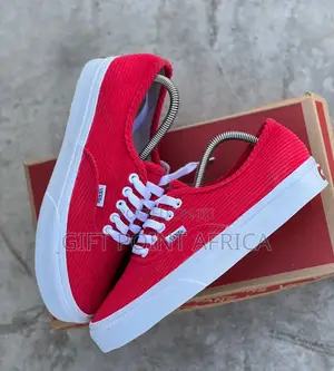Red Double Sole Corduroy Vans