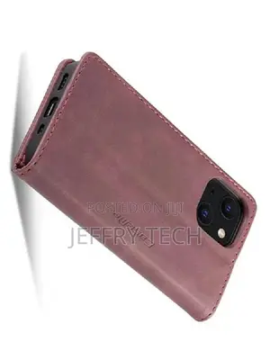 Wallet Case With Stand for iPhone 13 Mini - Burgundy