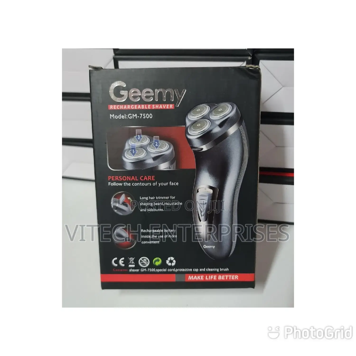 Geemy Professional Rechargeable Beard Trimmer and Smoother