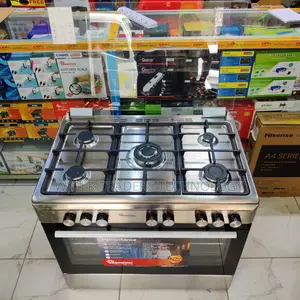 *Ramtons Silver Cooker 5gas 90X60 INOX Cooker- (Rf/499)