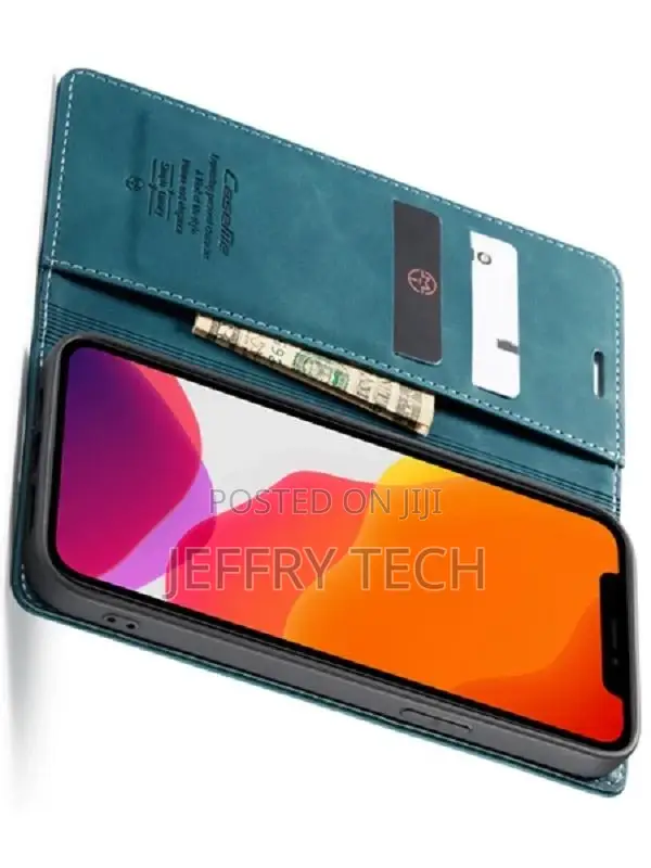 Leather Wallet Case With Stand for iPhone 12 Pro Max - Teal