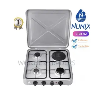 Nunix 3 Gas +1 Electric Hot Plate Table Top Cooker