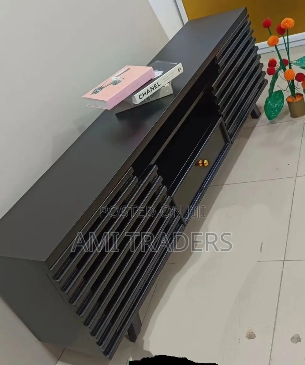 Designer Black Tv Stand (6FT)
