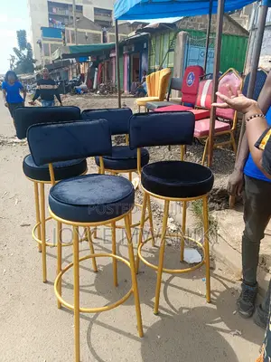 Kitchen Counter High Stools or Bar Stools, Black Velvet 