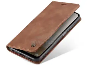 Leather Wallet Case With Stand for Samsung Galaxy A14 - Tan