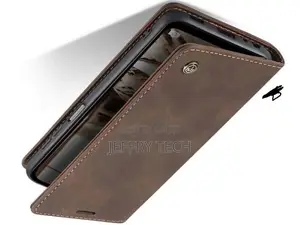 Leather Wallet Case With Stand for Samsung Galaxy A14 - Choc