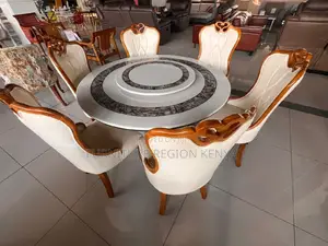 Round Dining Table Set Six Seater